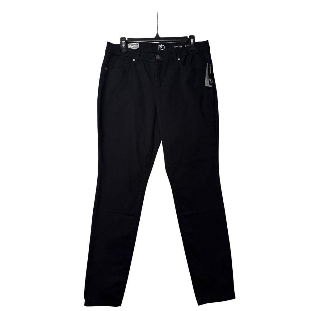 New Directions NWT Sleek Sculpt Skinny Jeans Black Tummy Control Mid Rise 10R